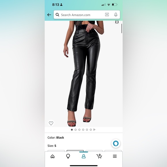 Black leather pants - Picture 1 of 1